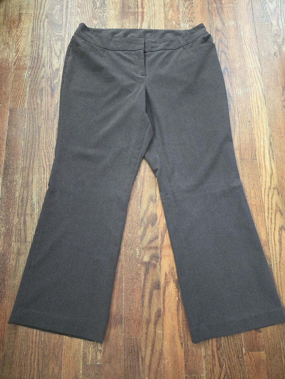 Lane Bryant Chocolate Brown Trousers Size 16 Career Casual